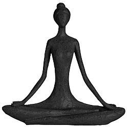 Dekorácia Yoga Lady čierna 18,5 x 19 x 5 cm, polystone
