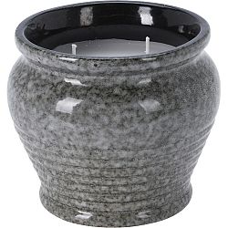 Repelentná sviečka Citronela, 12,3 x 10,5 x 12,3 cm, keramika sivá