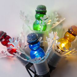 Svetelná reťaz Astra LED mini Snehuliak farebná, 20 žiaroviek