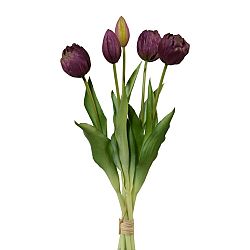 Umelý zväzok Tulipánov fialová, 39 cm