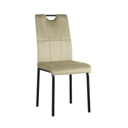 Jedálenská stolička, béžová Velvet látka/kov, JONKA