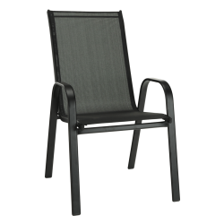 Stohovateľná stolička, tmavosivá/čierna, ALDERA