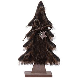 Koopman Vianočná dekorácia Hairy tree tmavohnedá, 28 cm