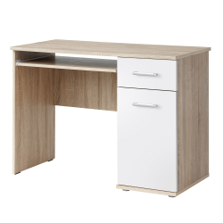 PC stôl, dub sonoma/biela, EMIO Typ 6