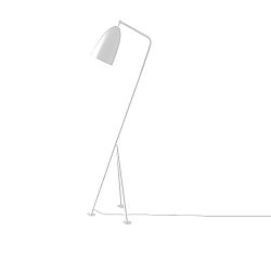 Stojacia lampa, biely kov, CINDA Typ 24 YF6250-W