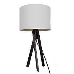 Stolná lampa, biela/drevo čierne, LILA Typ 4 LS2002